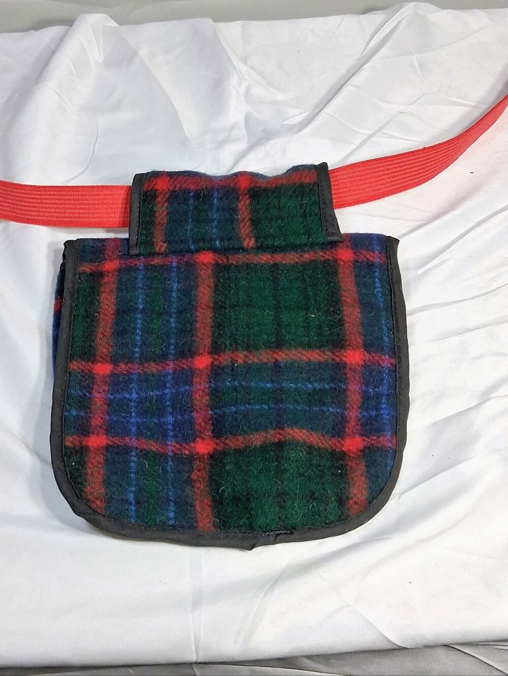 Johnson Woolen Mills Tartan Snap Closure Wool Waist Strap Pouch - Picture 6 of 10